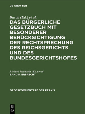 cover image of Erbrecht
